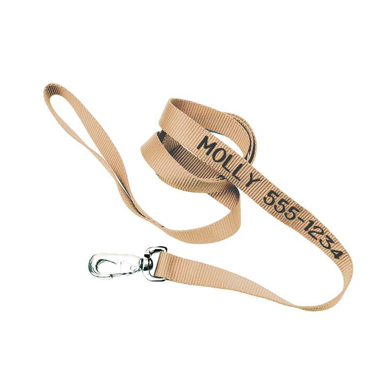 Nylon Leash - with personalized Embroidery, - Lucky Pet